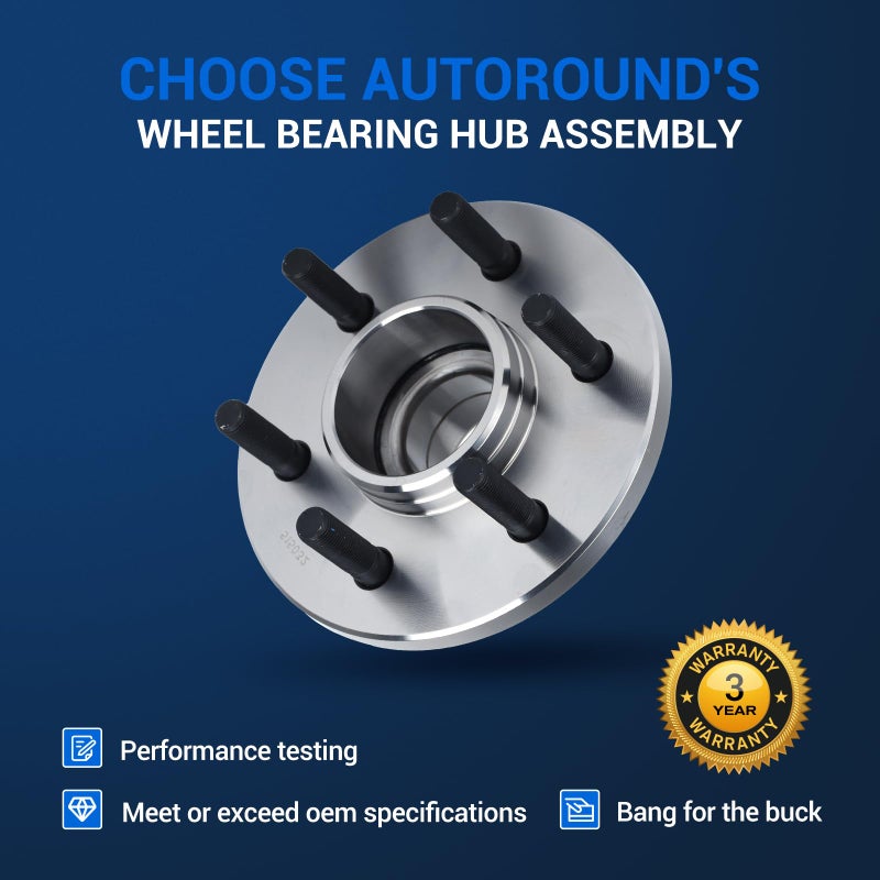Autoround 515032 Front Wheel Hub and Bearing Assembly fit for Dodge Durango Dakota 2WD RWD 6 Lug - Image 5